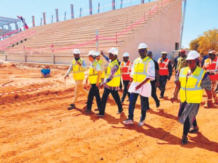 Stade de 15 000 places de Leguema:  les travaux enregistrent un taux d’exécution de 72%